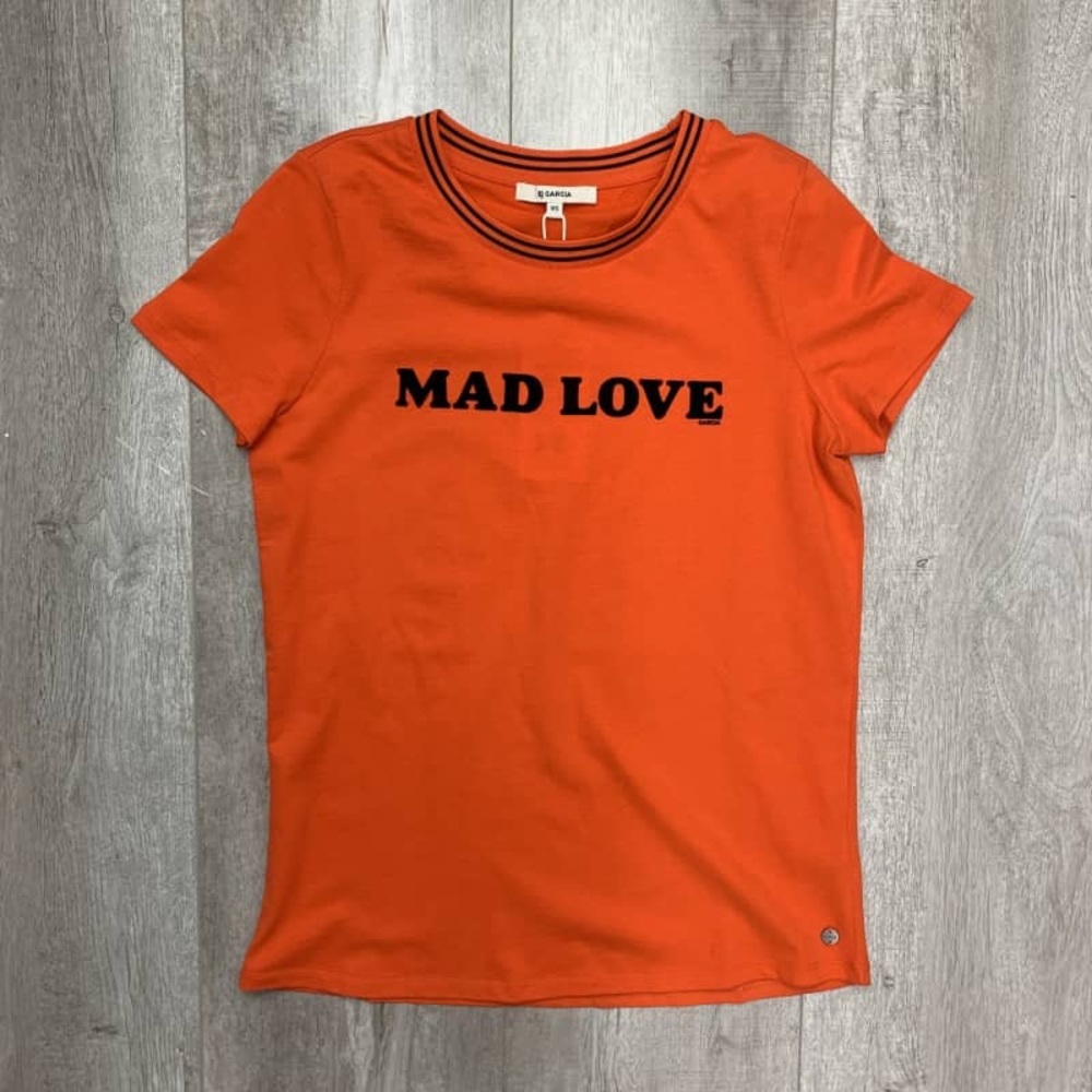 Garcia tshirt “mad love” embossed velvet M